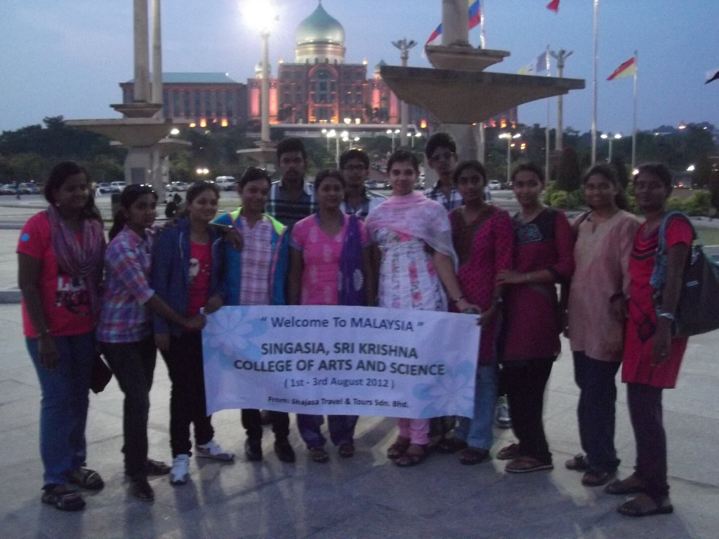 Shajasa Travel & Tours Welcomes India Sri Krishna College of Arts and Science Friends to Malaysia (Aug 2012)